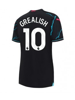 Billige Manchester City Jack Grealish #10 Tredjedrakt Dame 2023-24 Kortermet